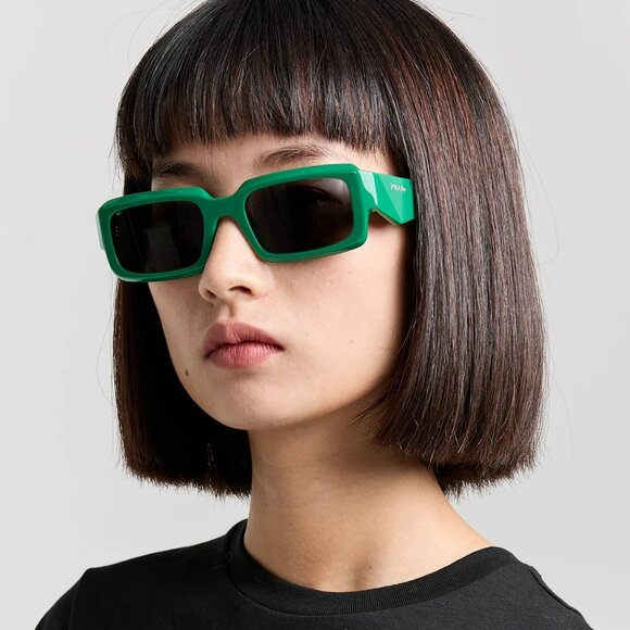 Prada PR27ZS 11L08Z BRAND NEW Sunglasses Mango Dark Grey Square Unisex - Picture 4 of 13